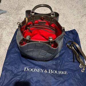 Dooney & Bourke Charcoal and Scarlet Tote